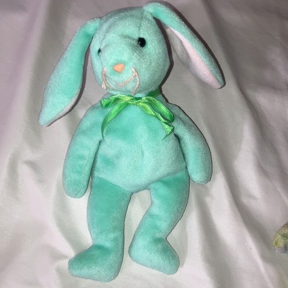 Lot of 3 Beanie Babies Gobbles Hippity Peace Bear No Tags - Picture 6 of 13